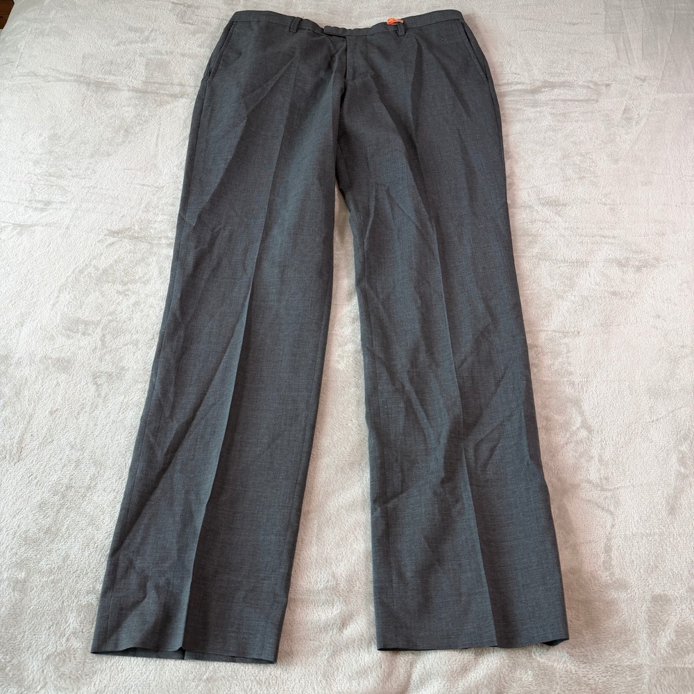 Banana Republic Mens 34x34 Slim Fit Wool Blend Dress Pants Gray Trousers Casual